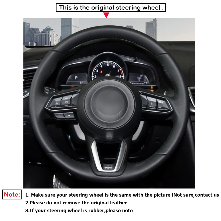 LQTENLEO черная замша кожа Руль Обложка для Mazda 3 Axela- Mazda 6 Atenza- CX-3 CX-4 CX-5 CX-8 CX-9
