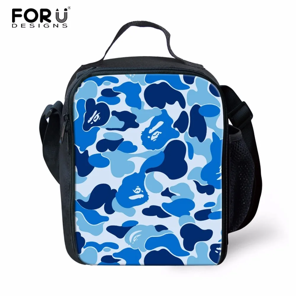 

FORUDESIGNS Women Portable Insulated Lunch Bags Camo Thermo Cooler Bags Thermal Food Picnic Kids Girl Lunch Insulation Bag