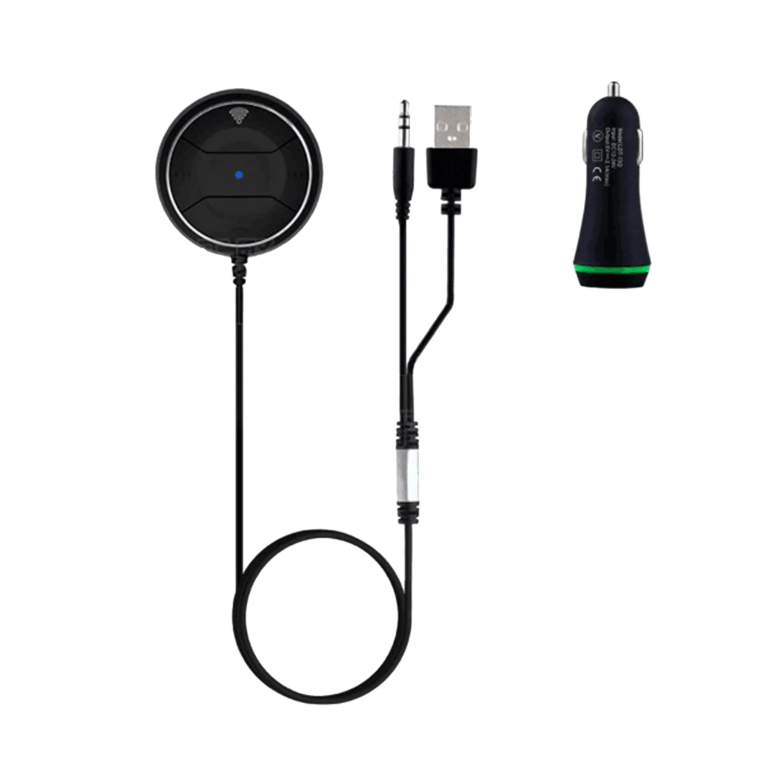 Marsnaska Bluetooth 4.0 Hands Free Car Kit с NFC Функция+ 3.5 мм Aux приемника Музыка AUX громкой связи 2.1A USB автомобиль Зарядное устройство