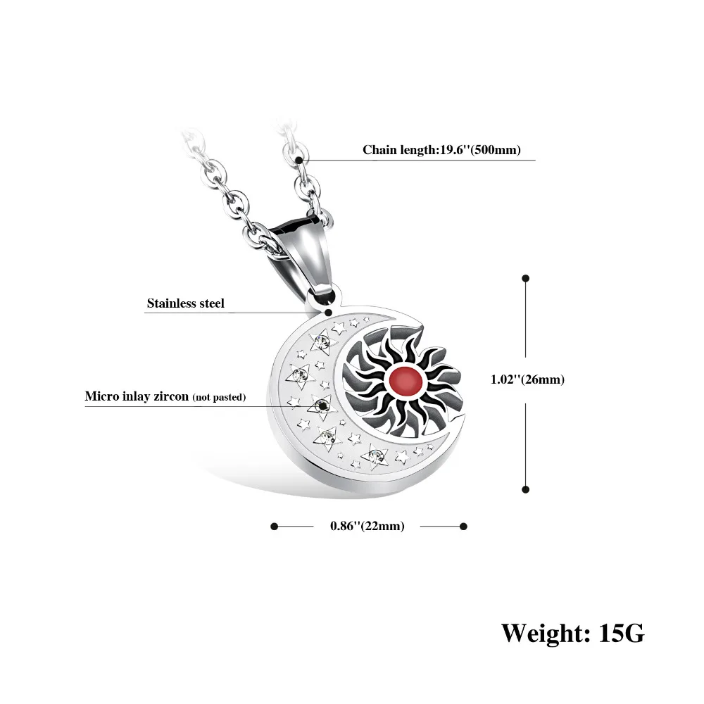 OPK индивидуальная Подвеска от солнца для мужчин Классическая нержавеющая сталь +