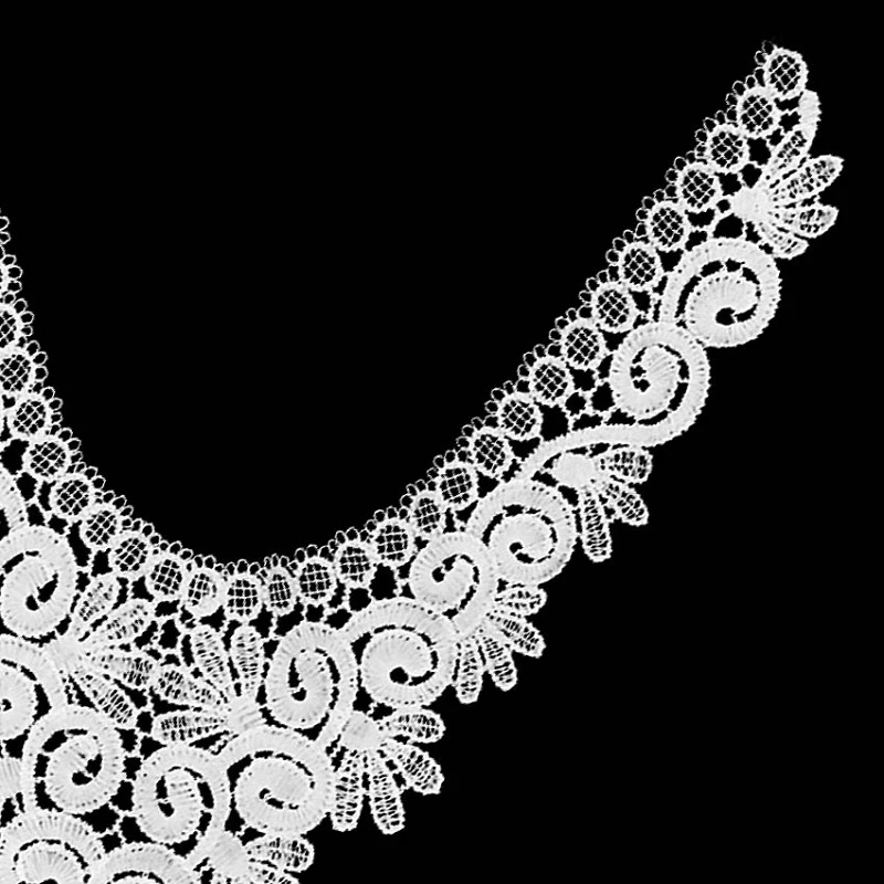 1 шт. вышитая кружевная тесьма из полиэстера ткань для декольте лента молочного