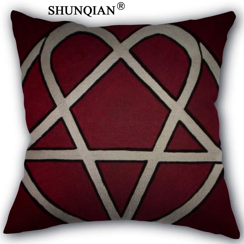 Наволочка him heartagram, хлопок, лен, квадратная Наволочка на молнии, уникальный дизайн, на заказ, 45x45 см, одна сторона - Цвет: Pillowcase