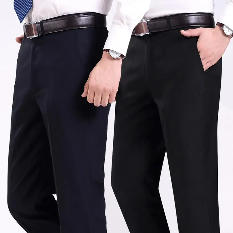 Мужская одежда костюм брюки/мужской Высококачественный чистый цвет приталенный