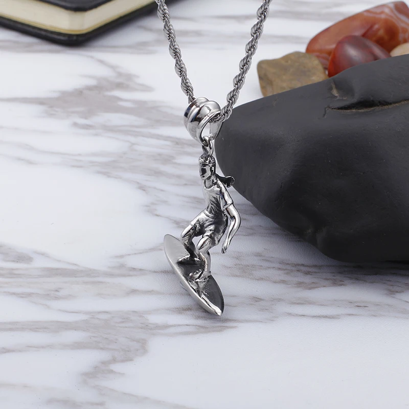 Skateboard Pendant Necklace For Men Stainless Steel Enthusiast Sporty Fitness Chain Jewelry | Украшения и аксессуары