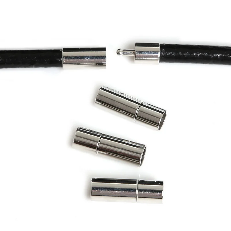 30 шт. металлические Концевики с родиевым покрытием застежки для браслетов