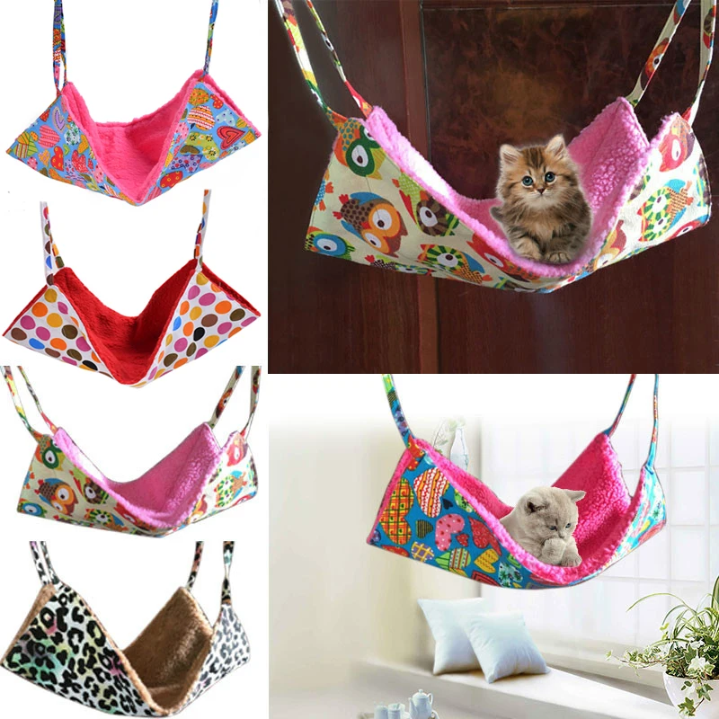 Гамак HEYPET для кошек флисовый двусторонний гамак домашних животных коврик