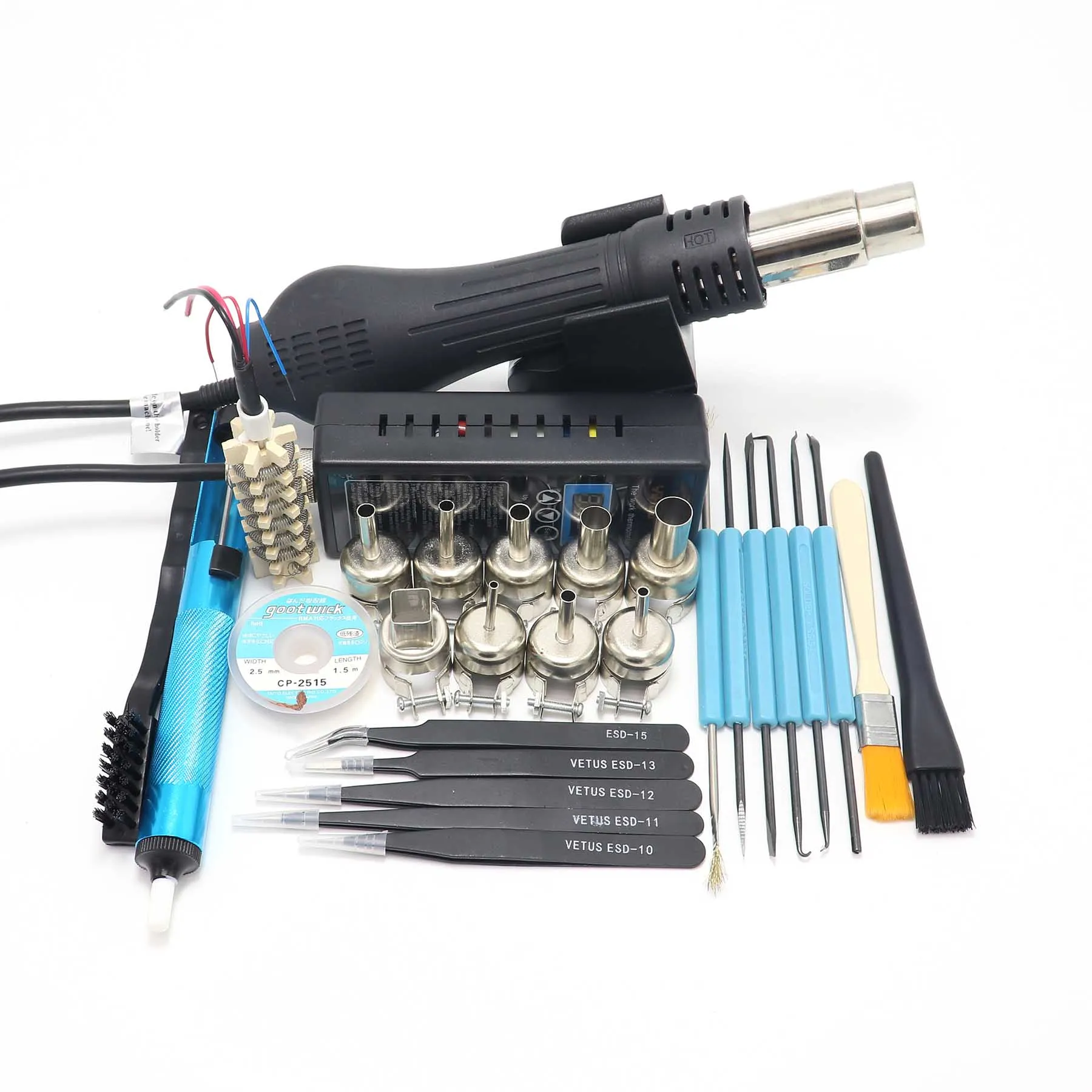 Package C YIHUA 8858 110 В 220 Разъем Портативный BGA паяльная станция горячий воздух воздуходувка+ сварочный инструмент горячий воздушный пистолет - Цвет: Package C