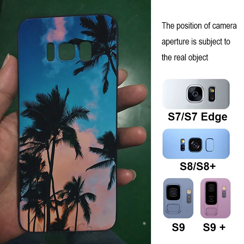 Чехол для телефона MaiYaCa Beach seaside Aloha черный мягкий чехол Samsung S5 S6 Egde S7 S8 S8plus S9