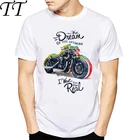 Мужская футболка с круглым вырезом и коротким рукавом, Повседневная Уличная одежда мотоциклетные Топы