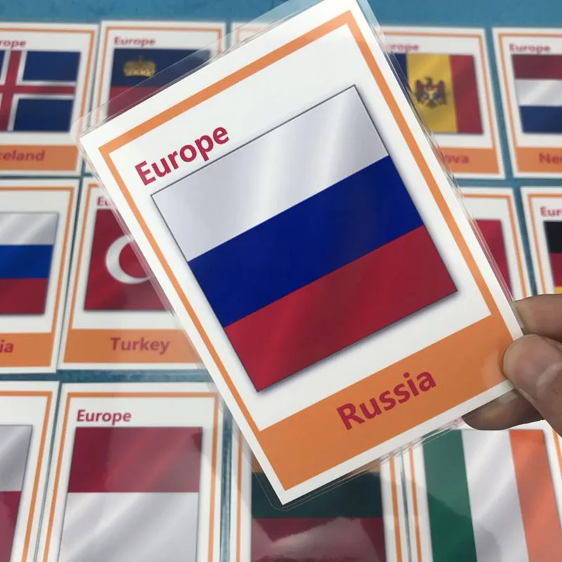46 шт. европейские страны Национальный флаг Обучающие карточки на английском
