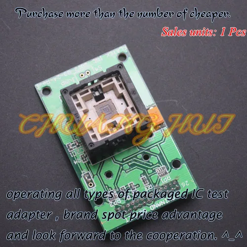 eMMC 169/153 test socket Pitch=0.5mm Size=11.5X13mm