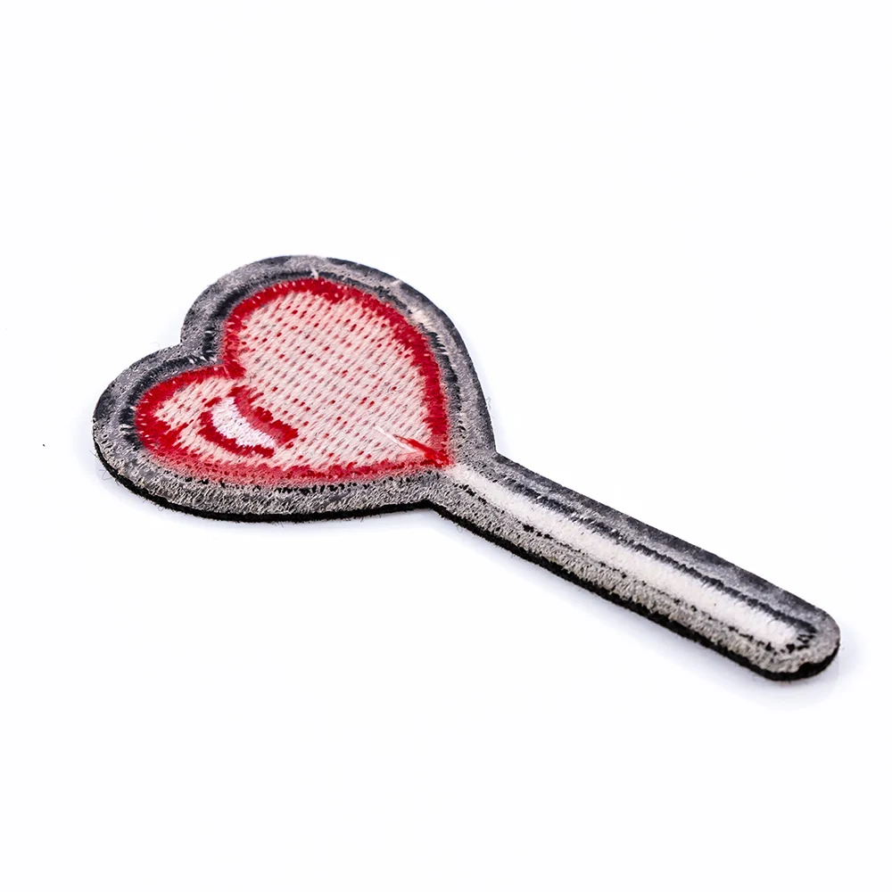 5 шт. вышитые нашивки для одежды в виде леденца с красным сердцем | Дом и сад