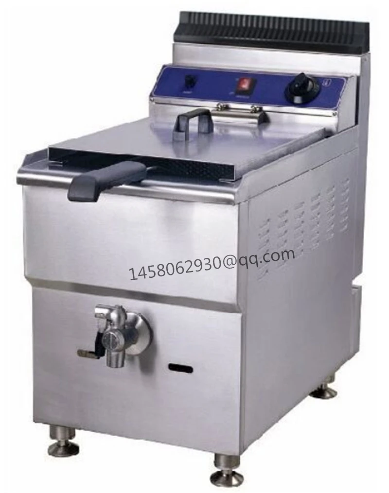 

Gas Fryer With Temperature Control Stainless Steel Single tank LPG gas deep fryer with Safety Device