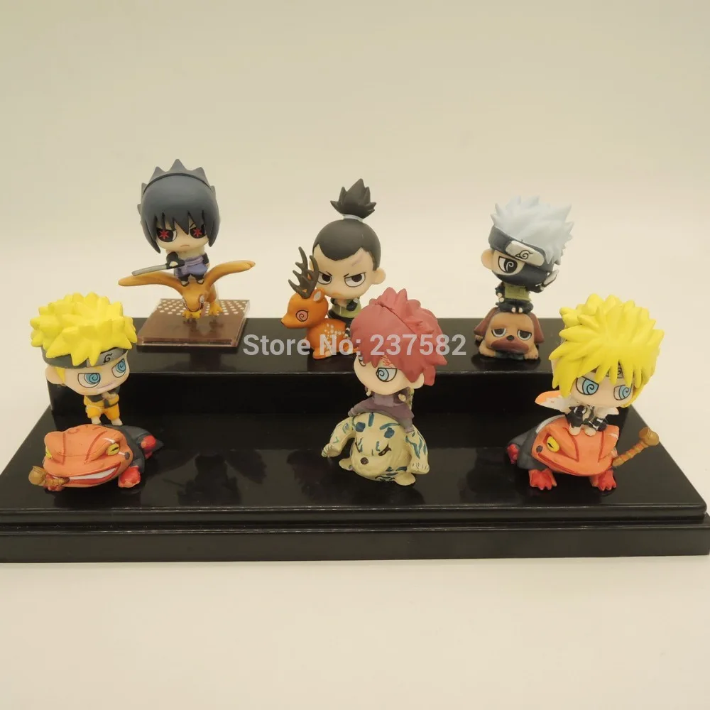 New 6pcs/set 6.5cm PVC japanese anime doll naruto figures Hatake Kakashi+Uzumaki Naruto+Sabaku no Gaara Naruto Action Figure Toy | Игрушки и