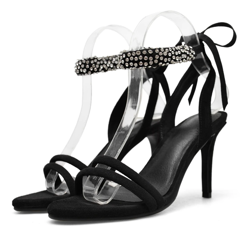 

ENMAYLA Kid Suede Basic Party Sandalias De Mujer Verano 2019 Summer Fashion High Heel Sandals Size 34-39 LY1085