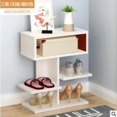 White three layers Луи Мода вертикальное пространство мульти деревянный простой маленький шкаф сетка Красная полка для обуви провинция влагостойкий китайский стиль - Цвет: White three layers