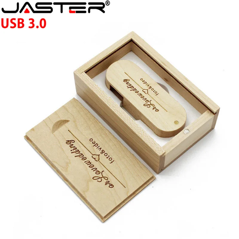 JASTER USB 3 0 флеш накопитель 64 ГБ с подарочной деревянной коробкой (более 5 шт.