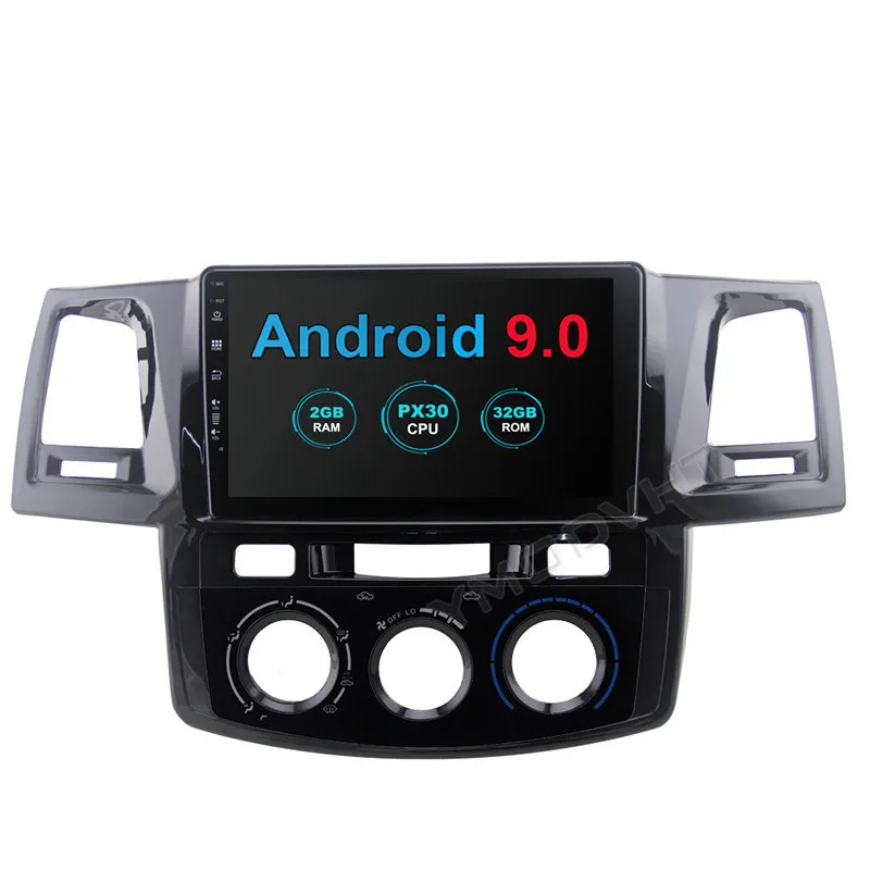 YMODVHT 9 дюймов 4 Гб+ 64 ГБ Android 9,0 Автомобильный DVD Радио для Toyota Hilux 2007 до 2010 2011 2012 2013 Автомобильный gps навигатор мультимедиа