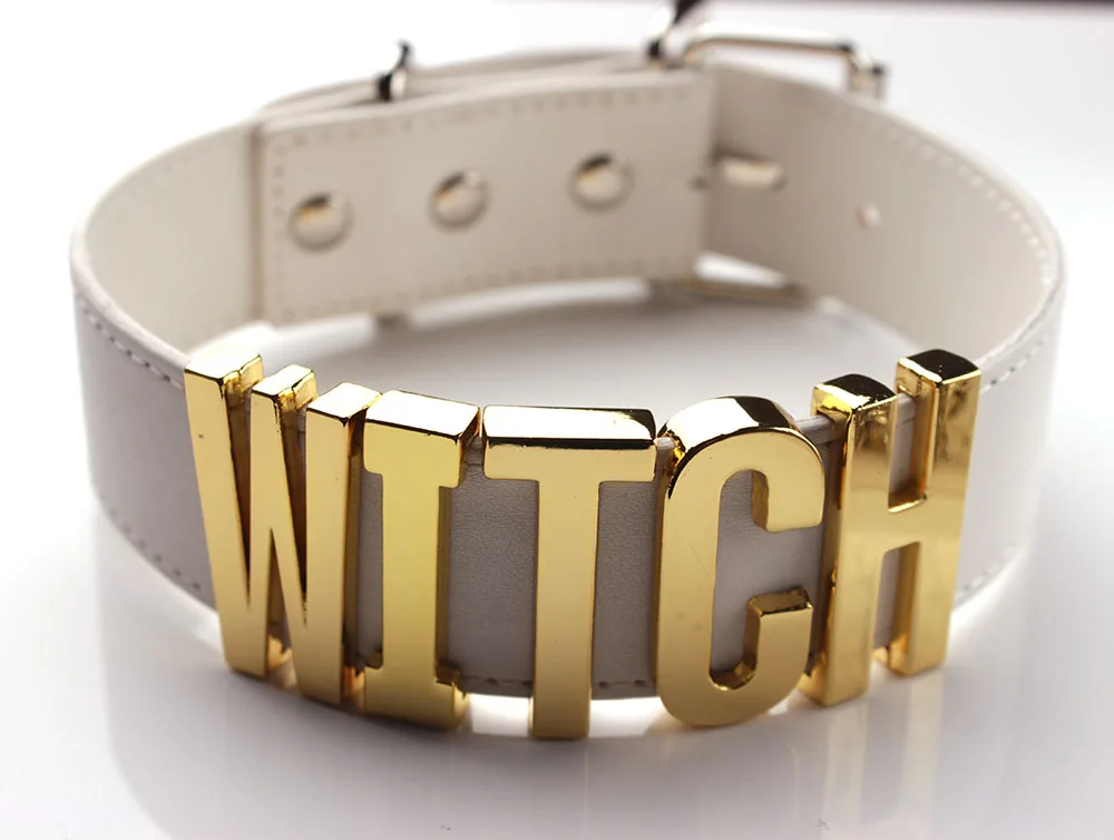 Ожерелье с ведьмой ведьма чокер Воротник Женский для косплея Большие буквы |