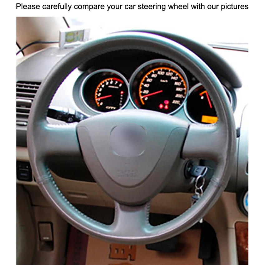 Своими руками на заказ черные чехлы руль из искусственной кожи для Honda City 2002 2008 Fit