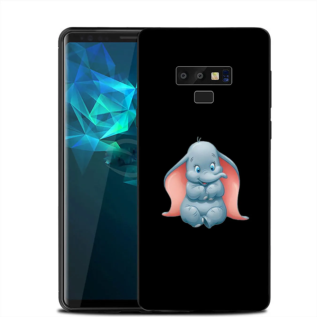 IYICAO Dumbo Cute elephant Soft Silicone Case for Samsung Galaxy A6 A9 A8 A7 2018 A3 A5 2016 2017 Note 9 8 10 Plus Lite |