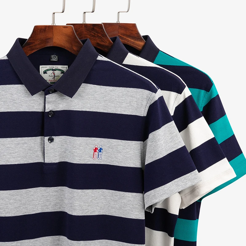 Футболки-поло de qualite superieure hauts et Hommes Daffaires hommes marques polo 3D broderie с отложным воротником