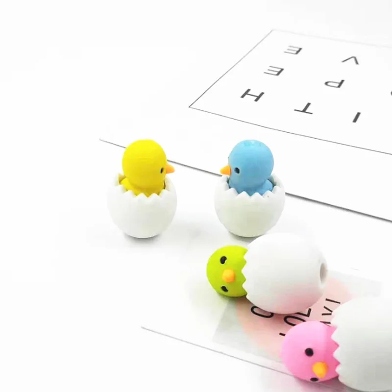 Креативный ластик в виде яичницы курицы 3D моделирующий съемный животного |