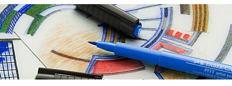 Faber Castell Pitt Artist Pen B коробка из " ландшафтный дизайн, ассорти, яркий" FC167105, Цветная кисть Ручка искусство маркеры кошелек набор