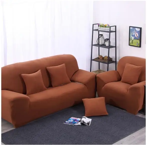 Европейский Чистый цвет сочетание трех человек диван с разрисованной ткани