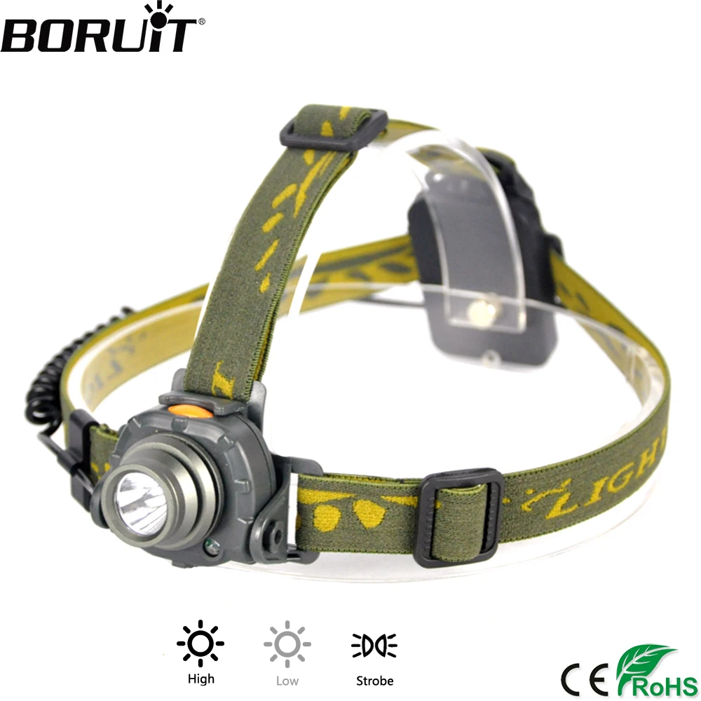 BORUiT 350LM XPE светодиодный налобный мини-фонарь ИК Сенсор 4-фазный фары Водонепроницаемый Головной фонарь Рыбалка кемпинг фонарь ААА Батарея