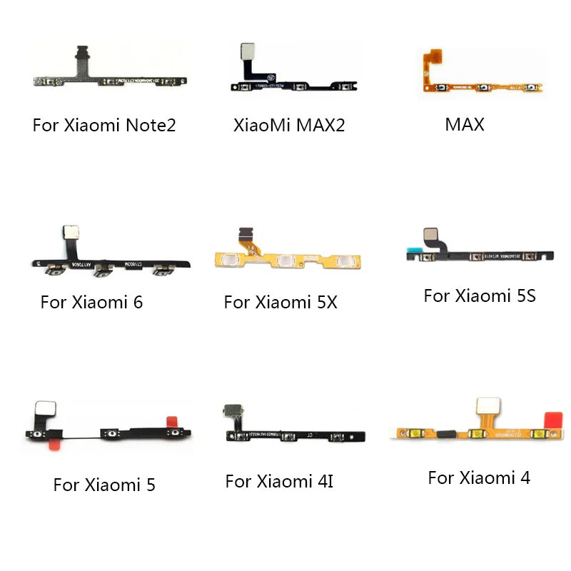 Кнопка включения и выключения громкости гибкий кабель для Xiaomi 4 4i 4c 5 5s 5c 5x6 Max Mix2 5Plus