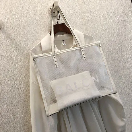 Роскошные Дизайнерские прозрачные сумки пластиковые ПВХ на плечо женские летние