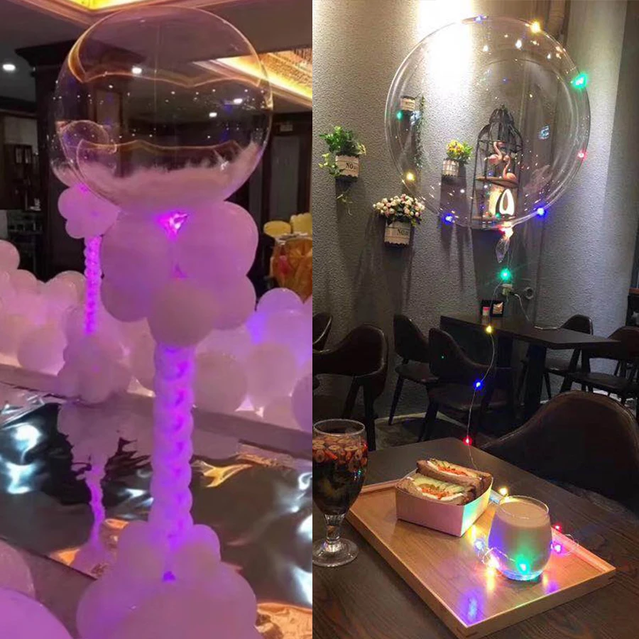 18/24/36 прозрачный купол воздушный шар с светодио дный полосы Медный провод