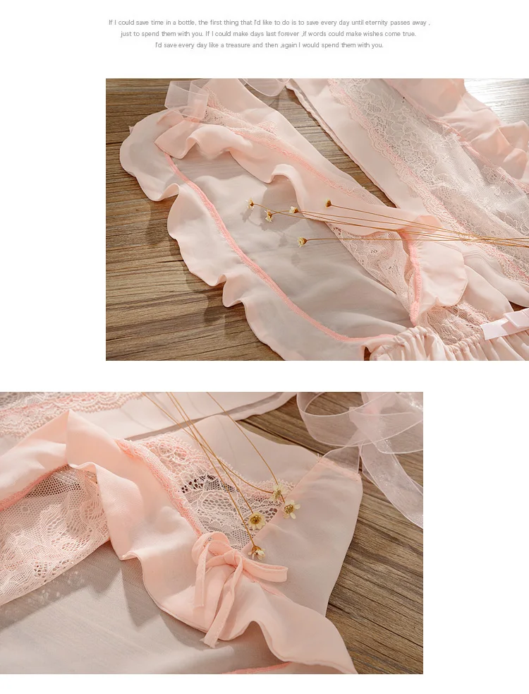 Summer Sexy Nightdress Women's Lace Sling Silk Short Nightdress Thin Section Deep V Temptation Sexy Nightdress