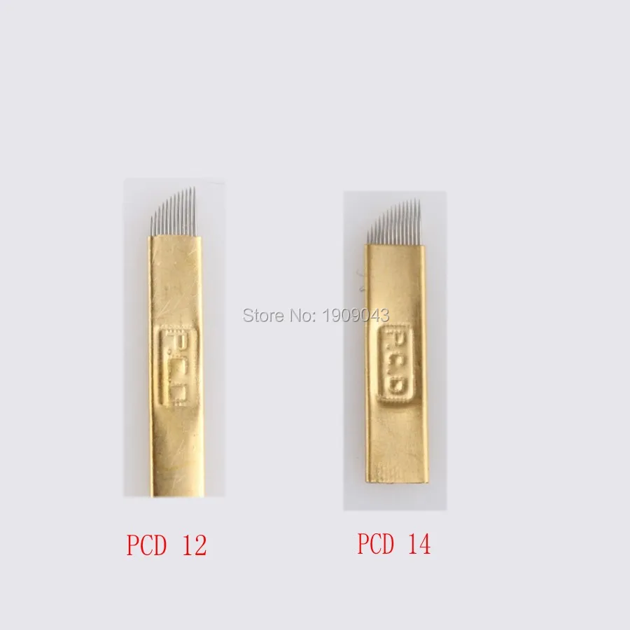 50 шт. PCD 14 pin татуаж руководство брови игла для вышивания татуировки иглы лезвие