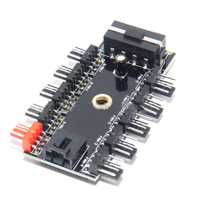 Новейший черный ПК от 1 до 10 4Pin Molex кулер вентилятор охлаждения концентратор
