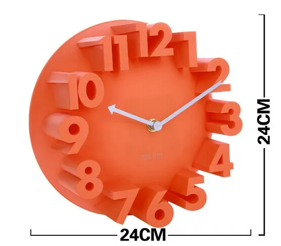 3D цифровые часы с объемным рельефом модные настенные заводные дизайнерские для