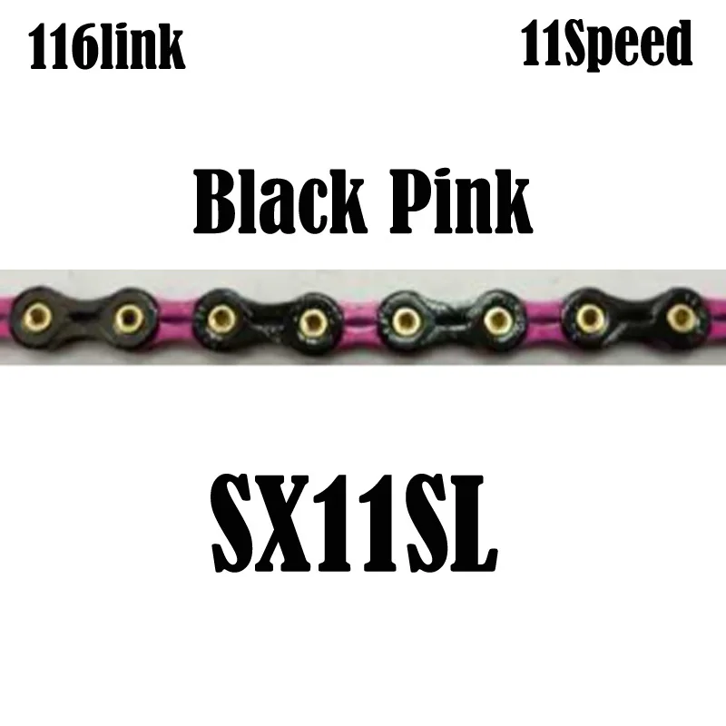 8 s 9sEL 10SL 11SL X10SL X10EL 12SL 8/9/10/11/12 Скорость шоссейный велосипед mtb горный велосипед велосипедные цепи 116 звеньев цепи золото, 10, 11, 12, Скорость - Цвет: 11SLBlackPink