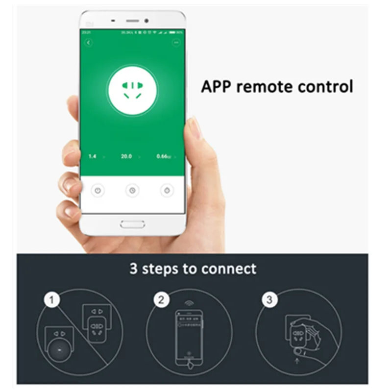 Xiaomi Mi Smart WiFi Socket APP Remote Control Electricity Statistics Power Detection Overload Protection for TV Lamp Speaker |