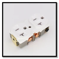 2pcs isf0007 hifi copper plated us ac power duplex receptacle wall outlet socket hi end