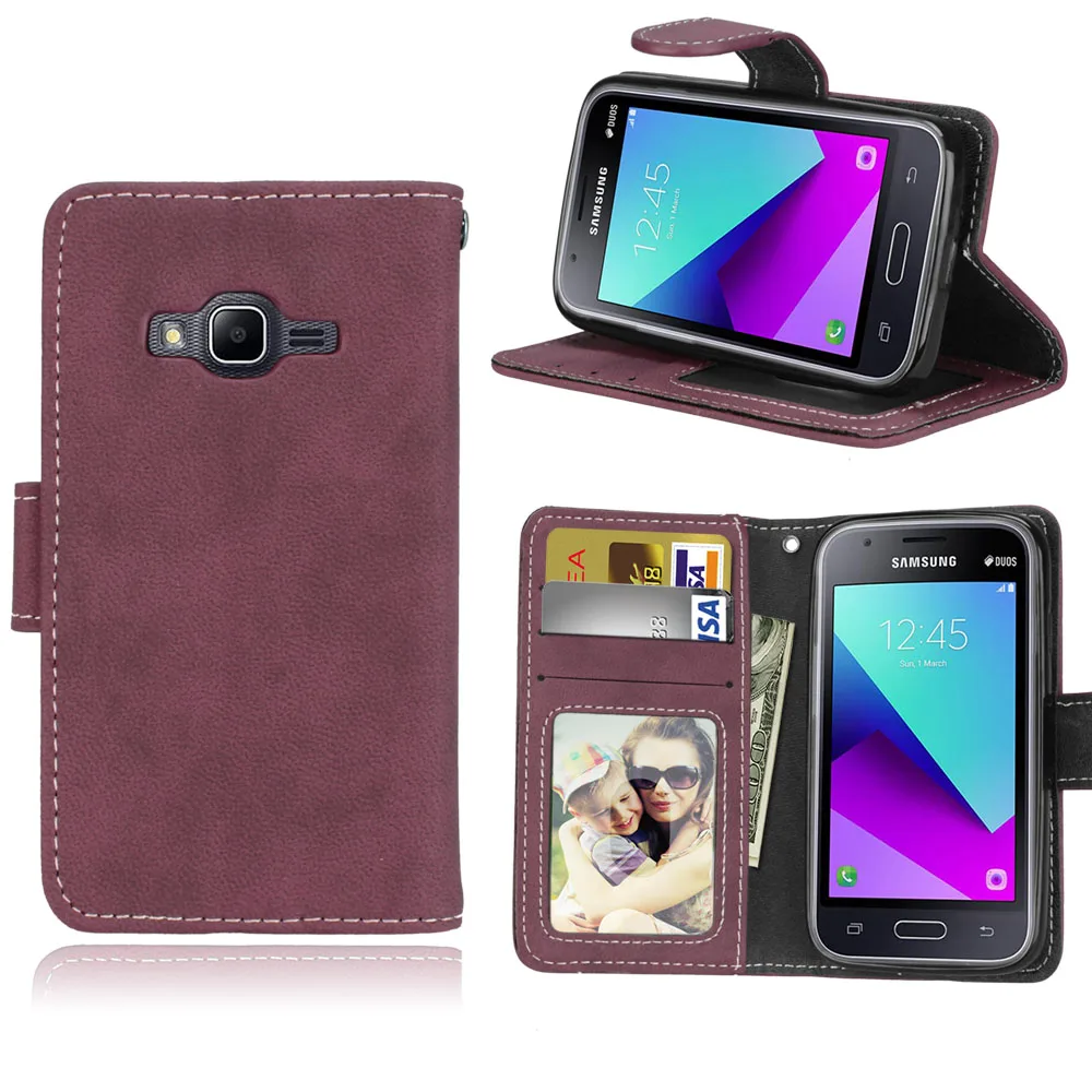 Матовый чехол в стиле ретро для Samsung Galaxy J1 Mini Prime книжка с подставкой классический