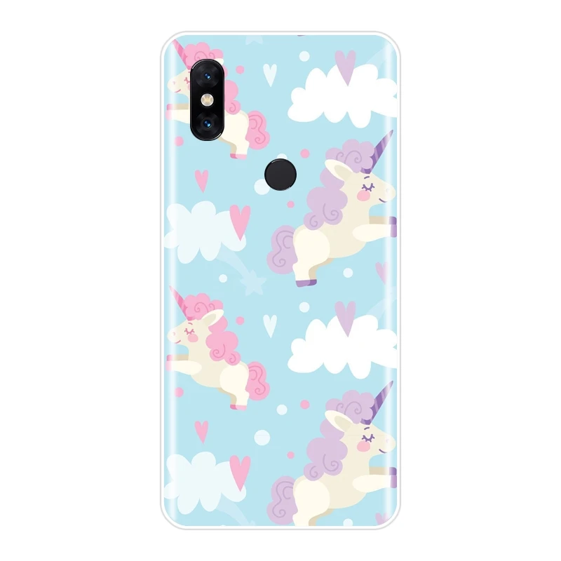 Розовый милый чехол с единорогом Kawaii Girl для Xiaomi Mi Max 1 2 3 мягкий силиконовый Note Mix 2S
