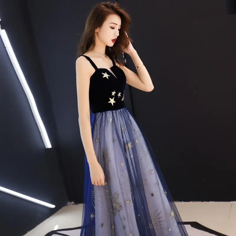 FADISTEE Новое поступление вечернее платье для выпускного вечера Vestido de Festa платье Robe De Soiree кружевное длинное платье с v-образным вырезом и изображением маленькой звезды и Луны