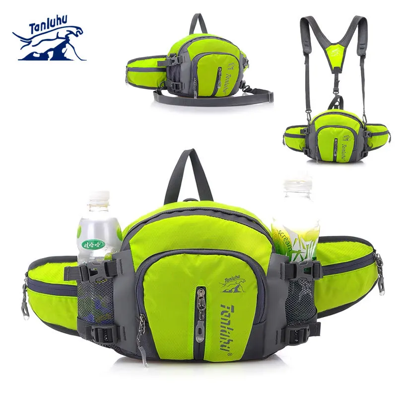 TANLUHU 322 Waterproof Sports Bag Men Women Hiking Cycling Running Bottle Holder Shoulder Cross Backpack Handbag Waist Bag