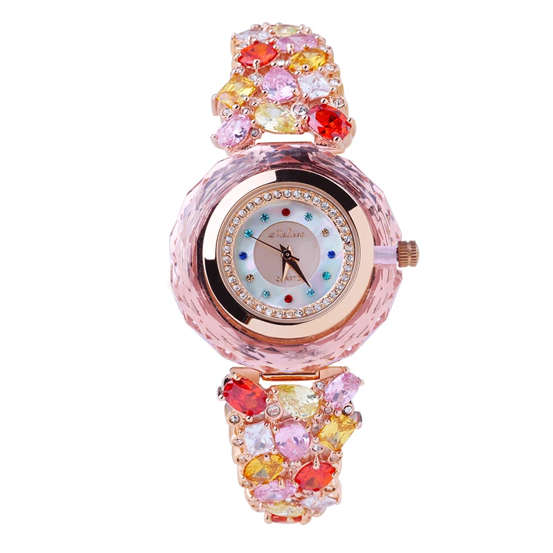 

Melissa Luxury Austrian Rhinestones Bracelet Watch Briliant Women Jewelry Watch Bangles Natural Shell Wrist watch Quartz Montre