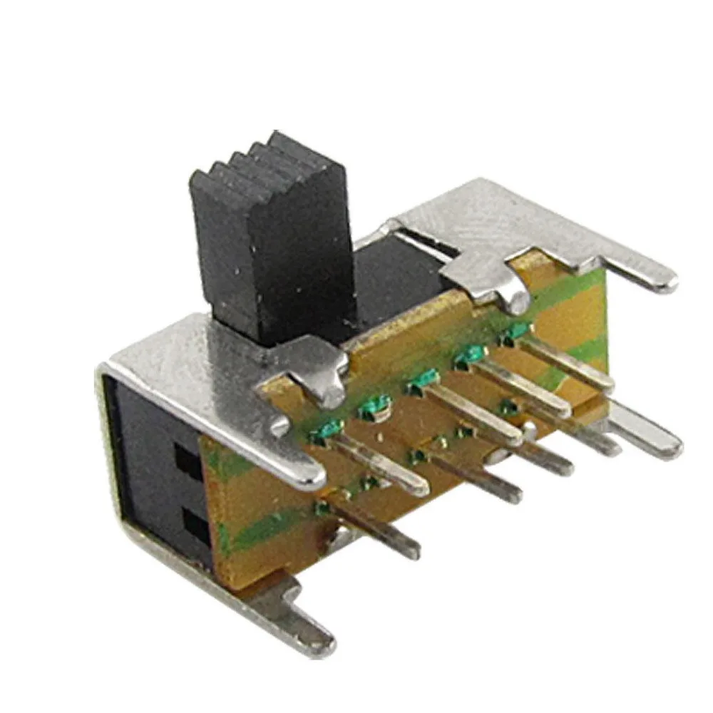 10 шт. x Панель PCB 8 Pin 3 положения 2P3T DP3T переключатель боковой ручки 0.5A 50V DC|knob switch|knob