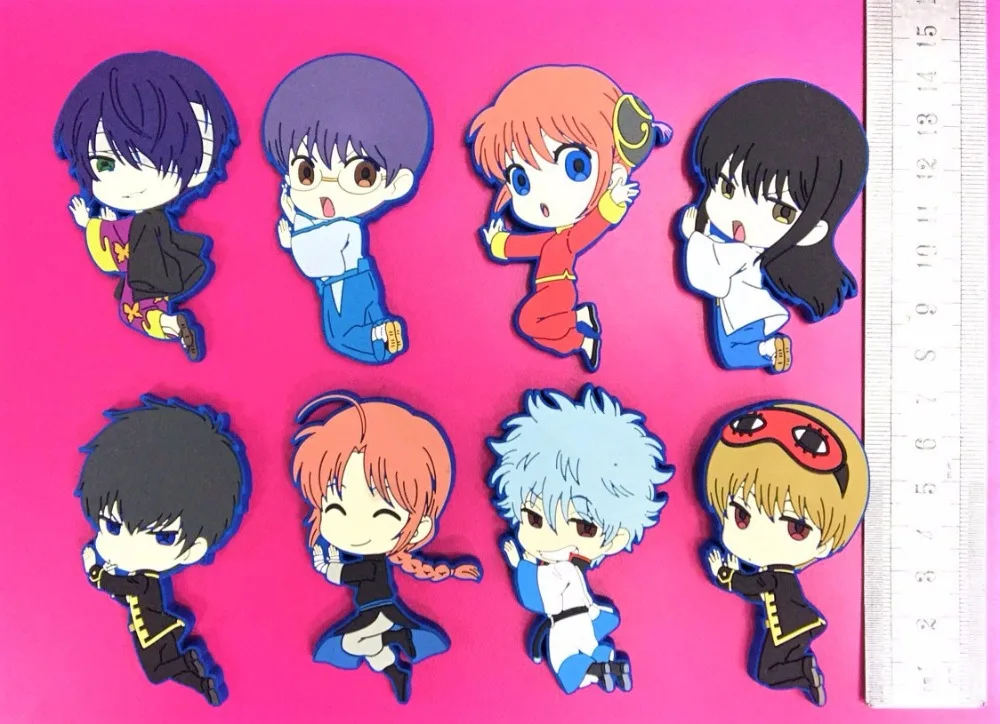 8 шт./лот Gintama аниме брелок Sakata Gintoki Toushirou пятиконечная звезда Шимура Shinpachi Okita