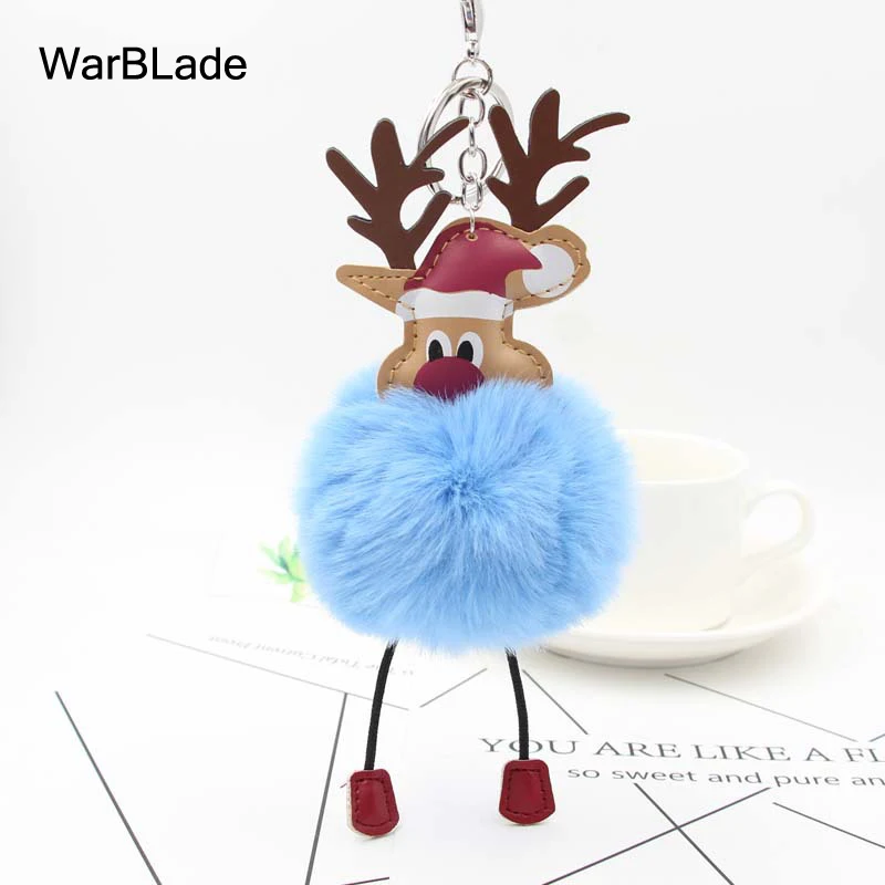 2019 помпон искусственный пушистый брелок для ключей из кроличьего меха женский