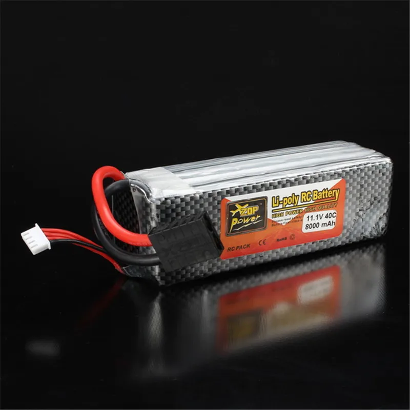 ZOP Power 11 1 В 8000 мАч 3S 40C аккумуляторная Lipo батарея для TRX Plug с батарейным сигналом