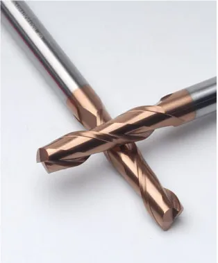 Твердосплавная 2 Флейта концевая фреза для шарового носа метрическая 55HRC с